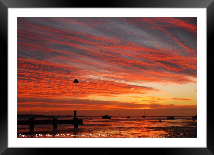 Thorpe Bay Sunrise Framed Mounted Print by Phil Wingfield