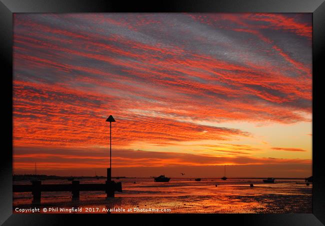 Thorpe Bay Sunrise Framed Print by Phil Wingfield