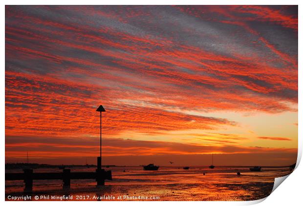 Thorpe Bay Sunrise Print by Phil Wingfield