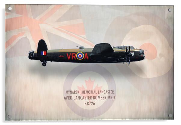 Avro Lancaster Bomber Mk. X KB726 Acrylic by J Biggadike