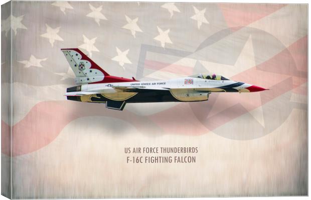 Thunderbirds F-16C Fighting Falcon Canvas Print by J Biggadike