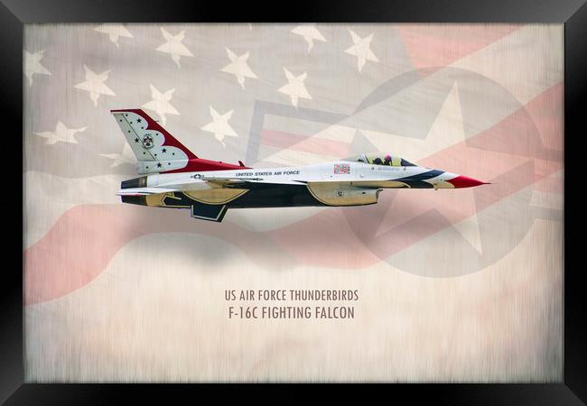 Thunderbirds F-16C Fighting Falcon Framed Print by J Biggadike