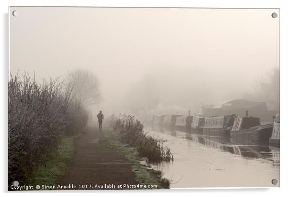 Lone Runner Acrylic by Simon Annable