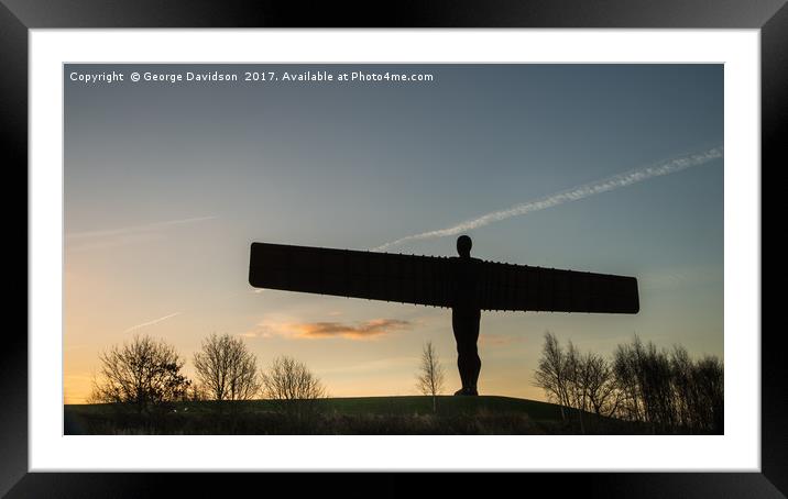 Angel of the North 03 Framed Mounted Print by George Davidson