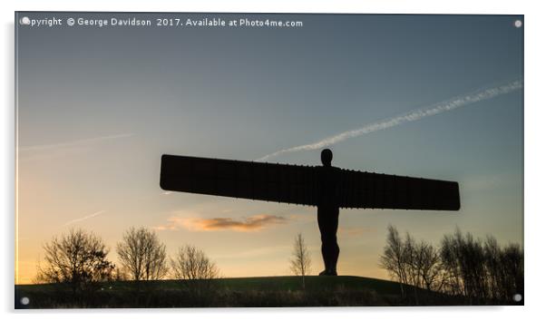 Angel of the North 03 Acrylic by George Davidson