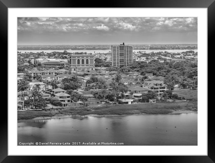 Guayaquil Aerial View from Window Plane Framed Mounted Print by Daniel Ferreira-Leite