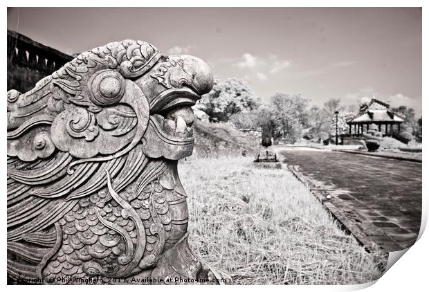 Statue in the Ancient Citadel of Hue Print by Phil Wingfield