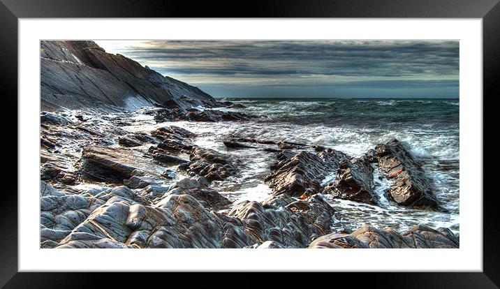 The power of the Atlantic Framed Mounted Print by Rob Hawkins