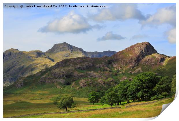 Side Pike and the Langdale Pikes, Lake District, C Print by Louise Heusinkveld