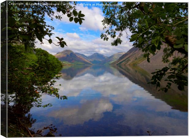Wast Water with Yewbarrow, Great Gable, and Lingme Canvas Print by Louise Heusinkveld