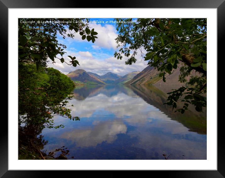 Wast Water with Yewbarrow, Great Gable, and Lingme Framed Mounted Print by Louise Heusinkveld