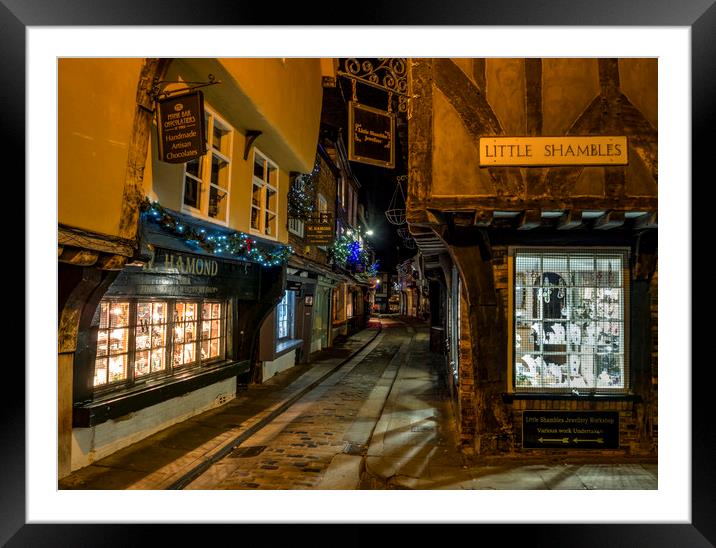 Little Shambles in York Framed Mounted Print by David Oxtaby  ARPS