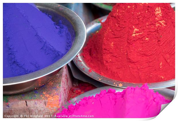 Coloured powders Print by Phil Wingfield