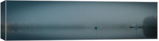Fog lifting ... top of the bay Canvas Print by Roxane Bay