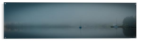 Fog lifting ... top of the bay Acrylic by Roxane Bay