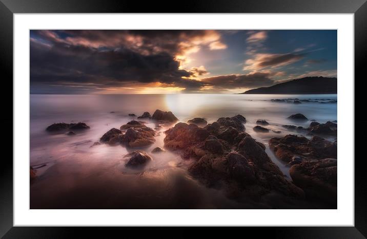  Dramatic Rotherslade Bay Framed Mounted Print by Leighton Collins