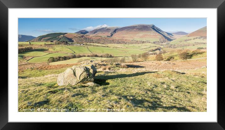 Lonscale Fell & Skiddaw Little Man Framed Mounted Print by Michael Houghton