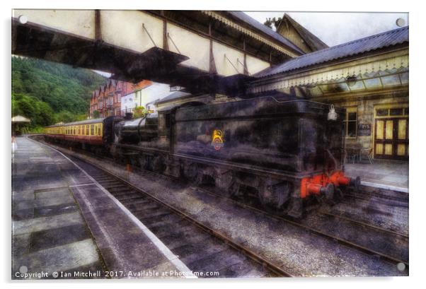 Steam Train Ride Acrylic by Ian Mitchell