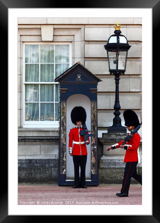 Changing of the Guard London Framed Mounted Print by James Brunker