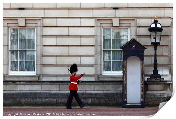 London Guard Stretching His Legs Print by James Brunker
