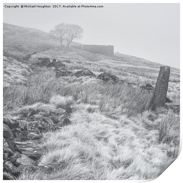 Top Withens in the Mist Print by Michael Houghton
