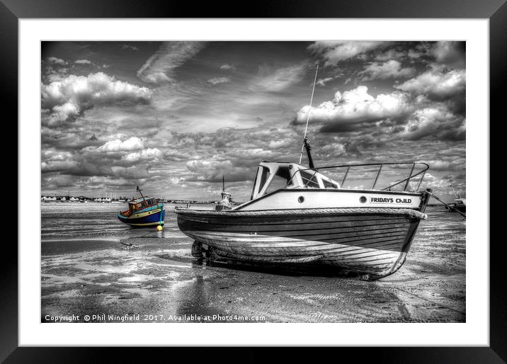 Boats on the Thames  Framed Mounted Print by Phil Wingfield