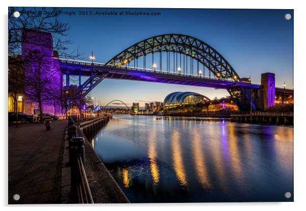 Tyne Bridge Acrylic by David Pringle