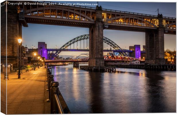 Bridges over the Tyne Canvas Print by David Pringle