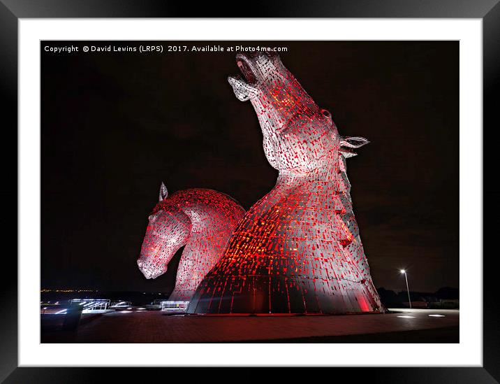 The Kelpies Framed Mounted Print by David Lewins (LRPS)