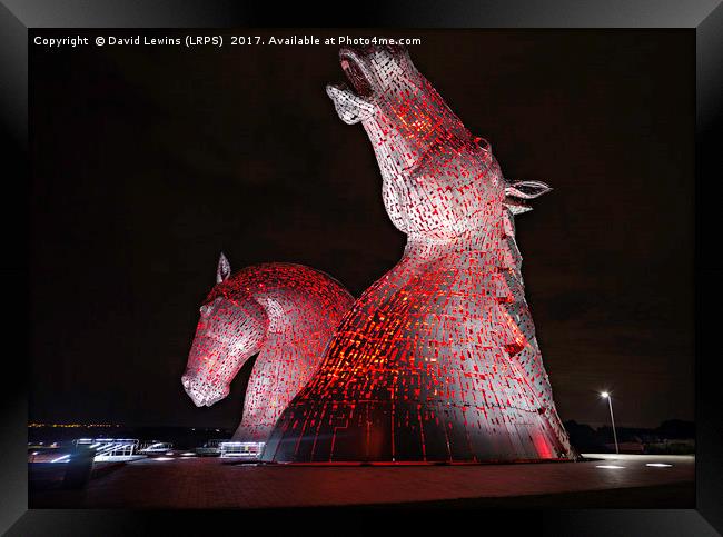 The Kelpies Framed Print by David Lewins (LRPS)