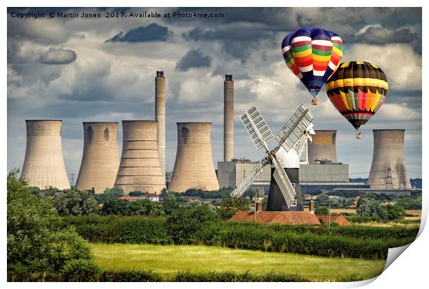 Balloons in the Trent Valley Print by K7 Photography