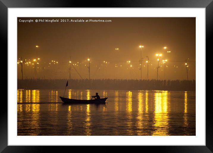 Early Morning on the Jumna Framed Mounted Print by Phil Wingfield