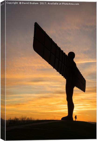 The Angel of the North, Gateshead - sunset Canvas Print by David Graham