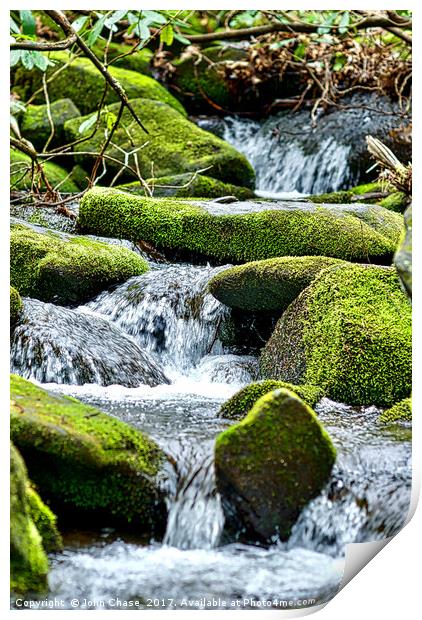 Cool Mountain Stream in Spring Print by John Chase