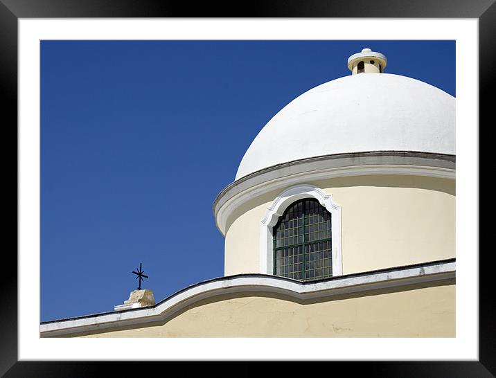 Church roof, Vico Equense Framed Mounted Print by Howard Corlett