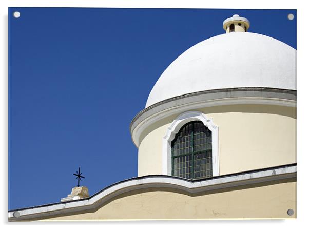 Church roof, Vico Equense Acrylic by Howard Corlett