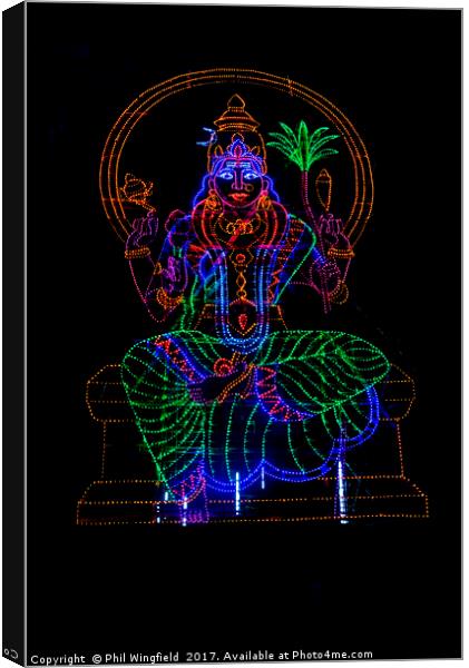 LED Shiva  Canvas Print by Phil Wingfield