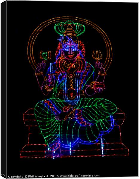 LED Shiva 2 Canvas Print by Phil Wingfield