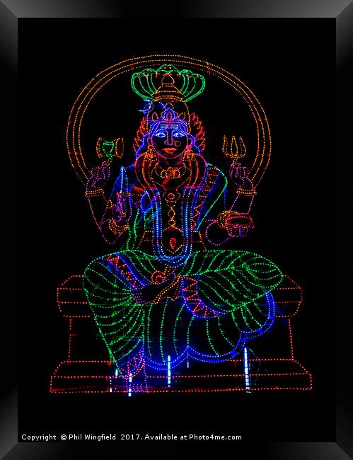 LED Shiva 2 Framed Print by Phil Wingfield