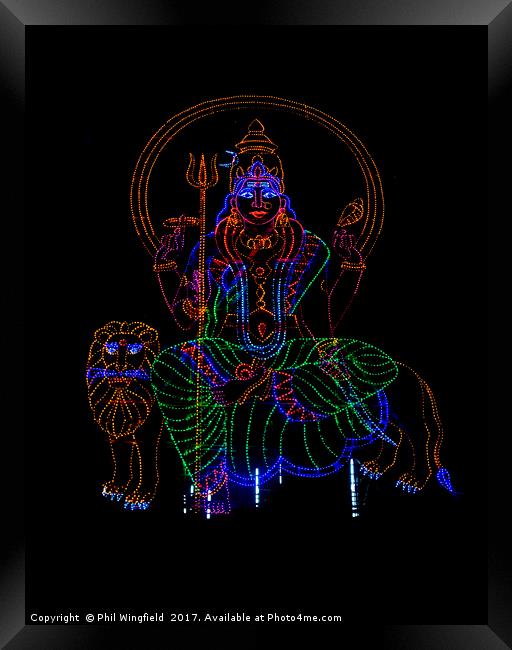 LED Shiva 3 Framed Print by Phil Wingfield