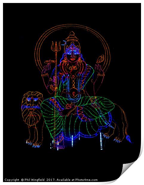 LED Shiva 3 Print by Phil Wingfield