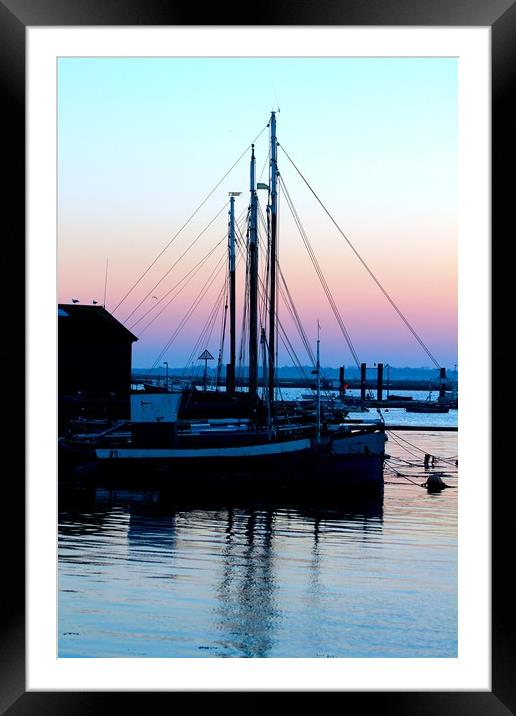  Mooring at Dusk  Framed Mounted Print by Linda Rampling