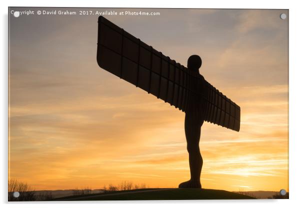 The Angel of the North, Gateshead - sunset Acrylic by David Graham