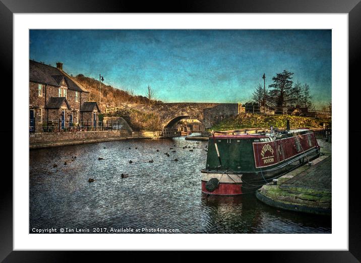 Brecon Canal Basin in Winter Framed Mounted Print by Ian Lewis
