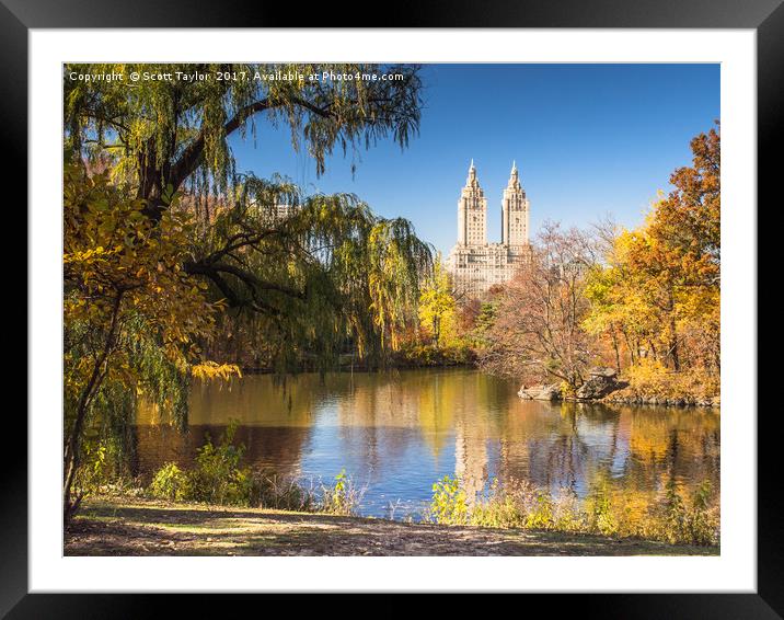 New York at Fall Framed Mounted Print by Scott Taylor