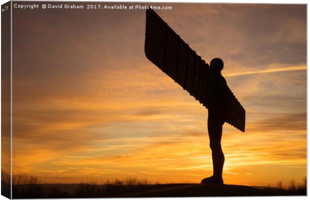 The Angel of the North, Gateshead - sunset Canvas Print by David Graham