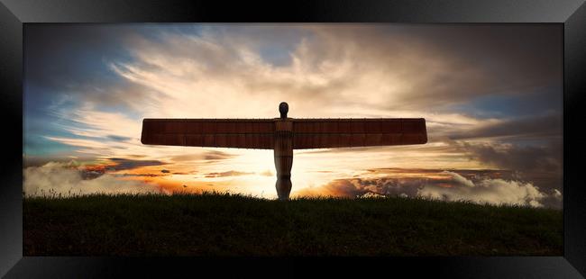 angel of the north Framed Print by Guido Parmiggiani