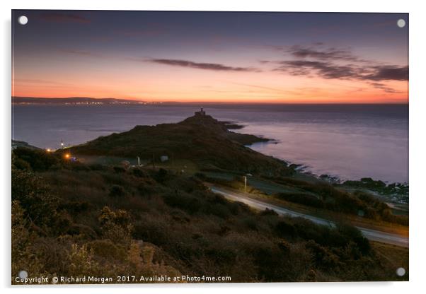 Mumbles Head sunrise Acrylic by Richard Morgan