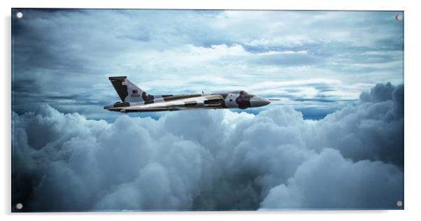 XH558 Between The Clouds Acrylic by J Biggadike