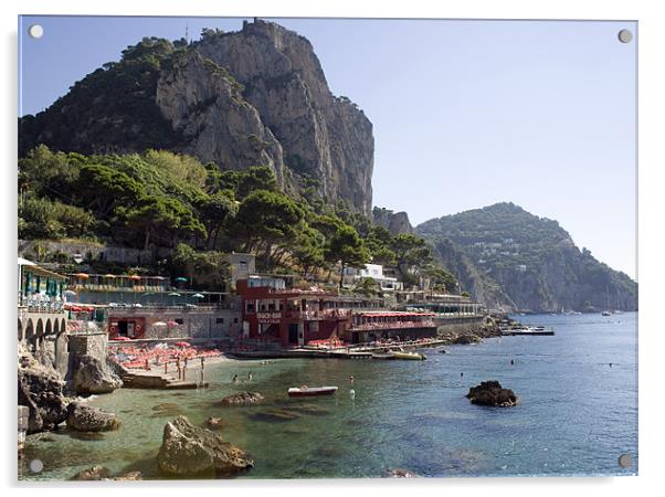 Marina Piccola, Capri Acrylic by Howard Corlett